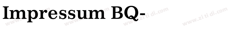 Impressum BQ字体转换